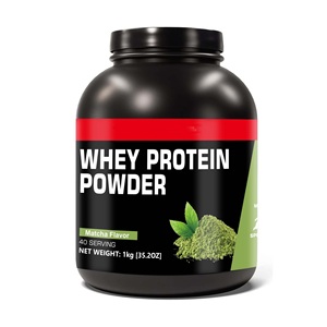 Poudre de protéines de lactosérum aromatisée au matcha pour adultes - Ingrédient essentiel pour la croissance musculaire, complément nutritionnel pour la musculation et le sport - Product Image 1