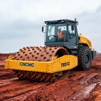 Rouleau vibratoire CNCMC TRS12 de 12 tonnes avec tambour à pattes optionnel pour la compactation des sols humides et cohésifs
