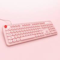 Clavier USB filaire SWEET avec 25 touches anti-ghosting, disposition pleine taille, touches rondes pour le travail de bureau et les jeux sur PC