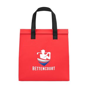 Custom Recyclable 80G Non-Woven Fabric Cooler Coated Water-Resistant Polypropylene W Foil <b>Laminated</b> Interior Take-Out Bag - Product Image 3
