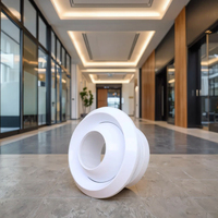 Diffuseur d'air à jet ABS haute fiabilité de Chine pour projet CVC commercial, buse à jet ronde, diffuseur ponctuel pour supermarché