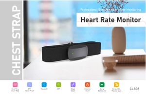 Özelleştirilebilir Unisex Kablosuz Kalp Atış Hızı Monitörü Göğüs Bandı, Kalp Atış Hızı İzleme ve Su Geçirmez Fitness Takibi ile - Product Image 6