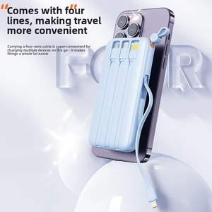 <span class=keywords><strong>Batterie</strong></span> au lithium polymère à charge rapide PD 22,5 W, 10 000 mAh, <span class=keywords><strong>batterie</strong></span> <span class=keywords><strong>externe</strong></span> portable avec prise en charge du câble de données, logo <span class=keywords><strong>personnalisable</strong></span> - Product Image 4