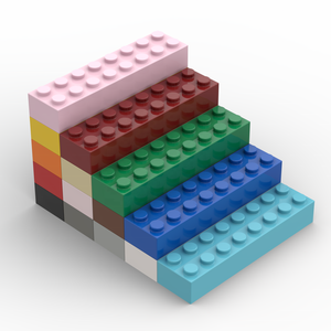 BEBRICKS Série de pièces de construction 3007 Plaque 2x8 Blocs de construction Jouet Pièce de base MOC Ensemble de plaques pour garçons et filles Créer - Product Image 1