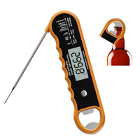 Thermomètre numérique pour barbecue, sonde en plastique, écran LCD, alimenté par piles, pour la cuisson des aliments, du four, de la friture, des steaks, de la cuisine