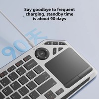 Nouveau design 98 touches clavier et souris sans fil Bluetooth pour ordinateur portable iPad tablette pavé tactile 2 en 1 clavier et souris intégrés