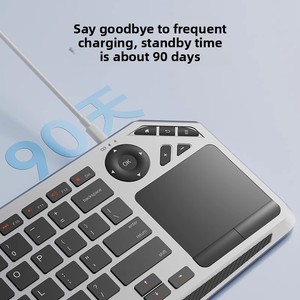 Thiết Kế Mới 98 Phím Máy Tính Xách Tay <span class=keywords><strong>Bluetooth</strong></span> Bàn Phím Không Dây Và Chuột Đặt iPad Máy Tính Bảng Touchpad <span class=keywords><strong>2</strong></span> Trong <span class=keywords><strong>1</strong></span> Tích Hợp Bàn Phím Và Chuột - Product Image 4