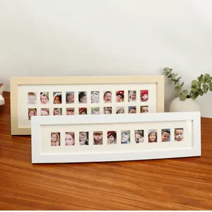 High quality wooden picture frame rectangular baby art table album children's commemorative photo frame