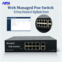 Ethernet Web Managed 8 Port Gigabit PoE 2 Uplink Poe Switches 120W IEEE802.3af/at Network Switch QoS untuk Kamera IP WiFi 3328GE