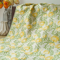 Dernier tissu jacquard brocart 100% polyester, motif floral 3D, tissé, robes pour filles, textiles de maison, respirant, confortable, sacs