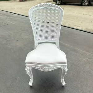 เก้าอี้หลุยส์หุ้มเบาะหรูหราเก้าอี้เช่าพลาสติกสีขาวสำหรับงานแต่งงานเก้าอี้ในโรงแรม - Product Image 3