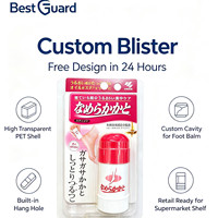 Emballage en blister personnalisé, design en plastique à clapet, conteneur vide pour fard à joues, poudre cosmétique, fond de teint et poudre libre