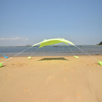 UPF 50 + lumière parasol Pop up plage Lycra tente plage auvent tente pare-soleil abri