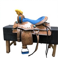 Ensemble de selle de western en cuir véritable de qualité supérieure pour le barrel racing, avec quincaillerie en plastique et acier inoxydable |   Couleurs et tailles personnalisables pour