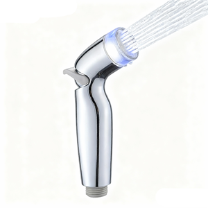 <span class=keywords><strong>Fesa</strong></span> na Shattaf, Bidé Higiénico Universal Musulmán, Manguera de Bidé Cromada, Ducha Manual, Rociador de Bidé de Mano con LED para Inodoro - Product Image 1