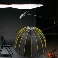 120cm Soft Box Kit d'éclairage extérieur Portable Studio Photographie Parapluie parabolique Softbox avec support Bowen et grille