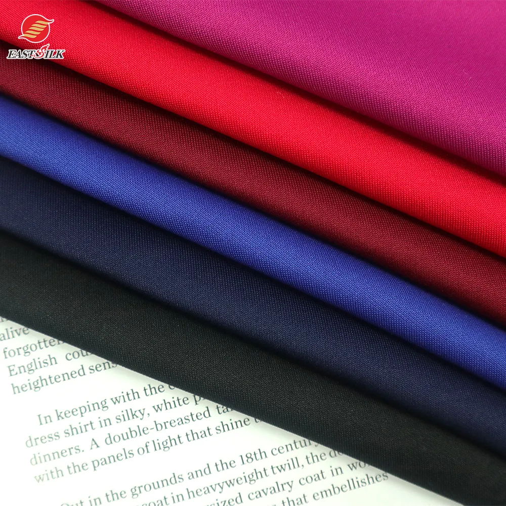 Eco-friendly Smooth double jersey 100% recycle scuba fabric polyester spandex air layer polyester fabric