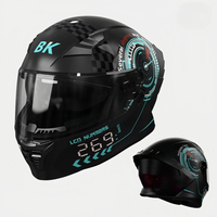 Casque de moto tout-terrain intégral en ABS, double visière, réglable, anti-collision, pour adulte unisexe, cyclisme, logo personnalisé