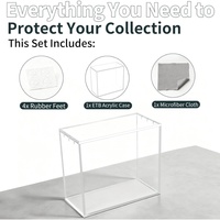 Boîte de protection magnétique en acrylique pour cartes de jeu de société, personnalisée, écologique, transparente, résistante aux UV, pour cartes Elite Trainer, TCG ETB