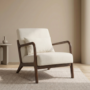 Silla de Madera Relajante, Sofá Moderno para Sala de Estar, Silla de Brazos Nórdica de Lujo para Restaurante, Cafetería, Hotel, Silla de Acento para Sala de Estar - Product Image 1