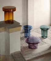 Table basse en verre moderne pour la maison, facile à assembler