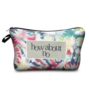 Bolsas <span class=keywords><strong>de</strong></span> maquillaje cosméticas simples impresas con letras inglesas a la moda para mujer, venta al por mayor <span class=keywords><strong>de</strong></span> fábrica, artículos <span class=keywords><strong>de</strong></span> tocador portátiles <span class=keywords><strong>de</strong></span> <span class=keywords><strong>viaje</strong></span> con cremallera - Product Image 4