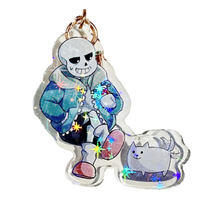 Custom Blank Clear Holographic Acrylic UV Printed Carabiner Keychain with Personalized Glitter Epoxy Cute Charm