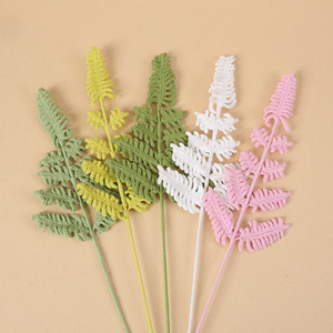 Feuillage artificiel en forme de fougère, crocheté à la main par Kexiang, 6,8-11 pouces, décoration de bureau et de maison, plante verte - Product Image 1