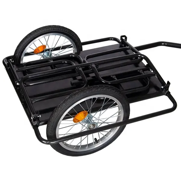 Durable Hot Selling Oem Bicycle Cargo Wagon Trailer Fits Most Bikes Easy Installation Detachable Metal Off-Road Camper Trailer
