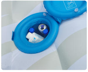 Île flottante carrée gonflable en PVC, tapis <span class=keywords><strong>flottant</strong></span> sur l'eau, <span class=keywords><strong>lit</strong></span> <span class=keywords><strong>flottant</strong></span> double avec seau à glace - Product Image 4