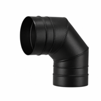 Système de cheminée en acier inoxydable à double paroi isolée 316/304 25mm poli miroir pour poêle à bois, résistant aux hautes températures et à la rouille, sûr