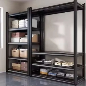 מדף אחסון רשת תיל בן 5 קומות עם קיבולת עומס של 150 ק\"ג, מתלה פלדה ומדפים לתצוגה ואחסון של סחורות במחסן - Product Image 2