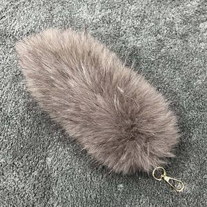 Bolso de cola de zorro de piel sintética suave, colgante de mochila de Metal con llavero de coche de piel de felpa y accesorio de joyería de plástico PU, forma de bola de piel - Product Image 4