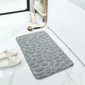 高标准耐磨时尚珊瑚绒地毯纯色防滑门垫