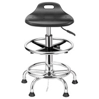 Chaise de laboratoire réglable en hauteur, antistatique, ESD, en acier inoxydable, avec roulettes, pour hôpital, école, salle blanche