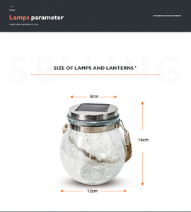 Landsign-<span class=keywords><strong>Lampe</strong></span> de jardin <span class=keywords><strong>solaire</strong></span> suspendue pour fête et mariage, décoration d'extérieur - Product Image 6