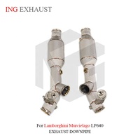 Système d'échappement en acier inoxydable personnalisé ING pour Lamborghini Murcielago LP640 avec soupape, bouclier thermique, pièces de performance