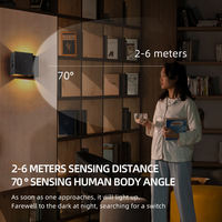 Appliques murales modernes à angle réglable, éclairage haut et bas, sans fil, à détecteur de mouvement magnétique, rechargeables sur batterie