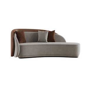 Juego de sofá de tela de dos plazas moderno nórdico, muebles de madera convertibles, <span class=keywords><strong>rellenos</strong></span> de esponja para el hogar, apartamento, Villa, gran oferta, sala de estar - Product Image 2