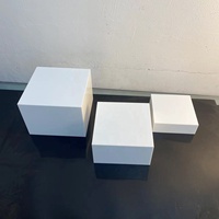 Boîte Blanche Carrée en Acrylique Personnalisée avec Logo pour Table, Présentoir Alimentaire de Buffet en Acrylique, Support pour Mariage et Événements