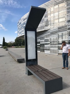 Bancs <span class=keywords><strong>de</strong></span> <span class=keywords><strong>jardin</strong></span> solaires avec panneau publicitaire - Product Image 4