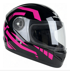 Casco de Motocicleta Vrecase con Certificación Dot, Rosa y Negro, Visera HD, Protector, Diseño Mecánico de Segunda Generación, Talla L - Product Image 2