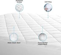 AOSEN Drap-housse imperméable en coton matelassé, respirant, doux, couleur unie, avec poches profondes, vente en gros