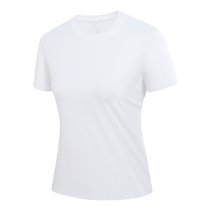 T-shirt à séchage rapide en nylon, couleur unie, manches courtes, pour les loisirs, les uniformes de travail, logo personnalisé imprimé, texte - Product Image 3