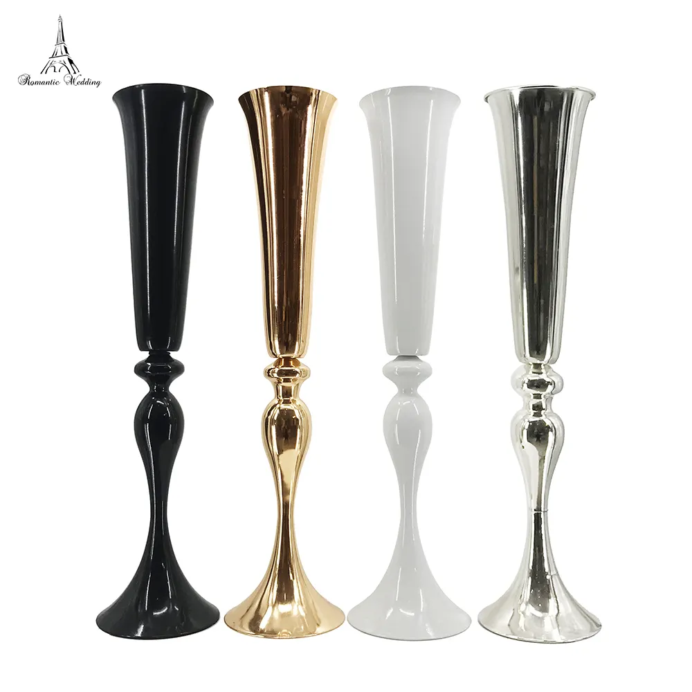 Metal Vase for Wedding Event Decorations Table Centerpiece Flower Stand gold silver black white 57 cm Tall