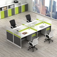Meubles de bureau contemporains, combinaison chaise et bureau, bureau modulaire moderne en bois écologique pour 4/6 personnes, bureau à domicile, immeuble de bureaux