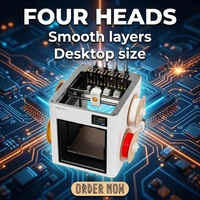 Snapmaker U1 Printer 3D 270x270x270mm 4-Toolhead SnapSwap 500mm/s CoreXY untuk PLA PETG TPU PVA Multi-Material