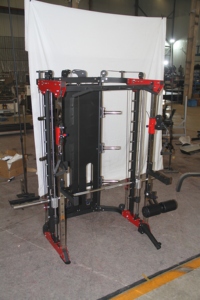 Adjustable Safety Spotter Arms Commercial Smith Machine Gantry Heavy <b>Bench</b> Press Squats Bearing Guides Plate <b>Storage</b> Q235 Load - Product Image 4
