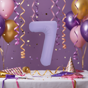Ballon de fête en forme de chiffre 7 violet 1M en aluminium pour décoration de fête d'anniversaire pour enfants, jetable - Product Image 4