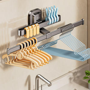 Porte-vêtements mural multifonctionnel à ventouse pour chambre à coucher, sans perçage, avec design amovible - Product Image 5